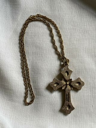 Sarah Coventry Limited Edition 1975 Cross Necklace,  Vintage 2