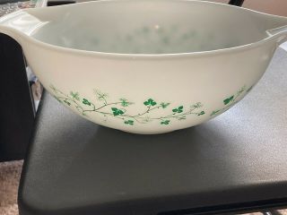 Vintage Pyrex Green Ivy Chip & Dip Set Promo Cinderella Bowls 444 &441