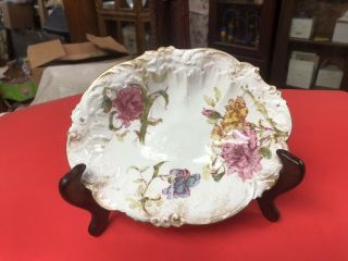 Vintage Royal Crown Derby England Hand Painted Flowers Bone China Candy Dish