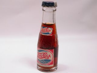 Vintage Pepsi Cola Novelty Miniature Glass Bottle Bills Specialty