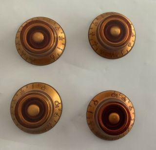 Gibson Les Paul Usa Vintage Amber Top Hat Knobs Set Of 4