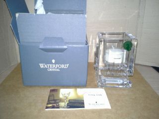 Waterford Crystal 4 " Metropolitan Square Votive Candle Holder W/box & Booklet