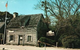 ​​vintage Postcard Oldest Wooden School House St.  Augustine Florida Fl