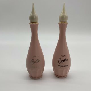 Vintage Avon Cotillion Cream Lotion Pink 4oz Bottle Set Of 2 Collectible