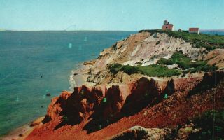 Vintage Postcard Gay Head Cliffs On Martha 
