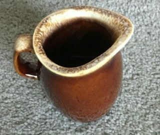 Vintage Hull Oven Proof Brown Creamer/Syrup Pitcher 4.  5 