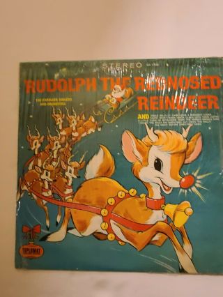 Vintage Rudolph The Red Nosed Reindeer Diplomat Records Vinyl Album