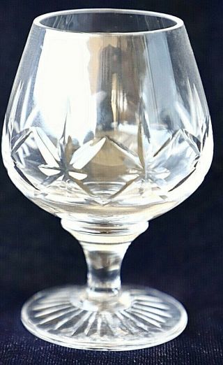 Vintage Retro Diamond Cut ?bohemia Or German Crystal Balloon Glass 8cm 75ml