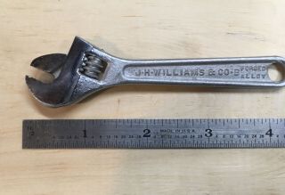 Vintage J.  H.  Williams & Co.  4 " Inch Adjustable Wrench