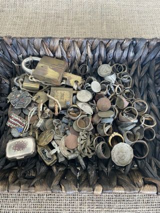 Vintage Junk Drawer / Junk Jewelry/pins/coins