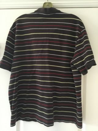 Vintage Lacoste Short Sleeve Polo Shirt Brown W/ Stripes Men ' s Size 7 / L 3