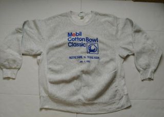Lee Mobile Cotton Bowl Classic Sweatshirt Notre Dame Vs Texas A&m Vtg 1993 Xl