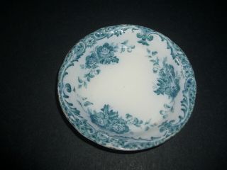 Vintage Alfred Meakin Butter Pat - " Glenmere " - England - Green & White Floral -