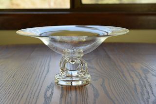 Steuben Art Glass Crystal 7884 Tazza Pedestal Bowl Or Dish