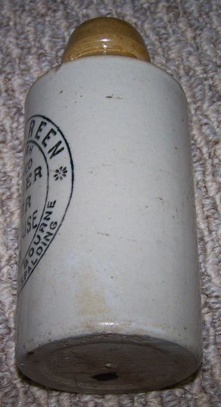 Vintage Lee & Green English Brewed Ginger Beer Stoneware Bottle Syracuse N.  Y. 3