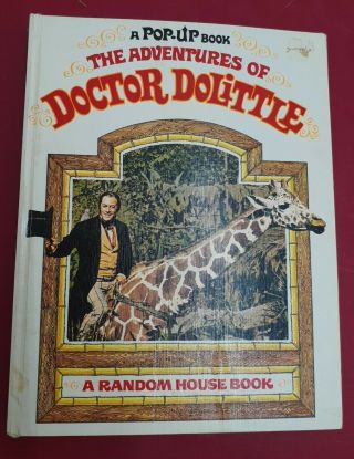 Vintage 1970 The Adventures Of Doctor Dolittle Pop - Up Book Random House Japan