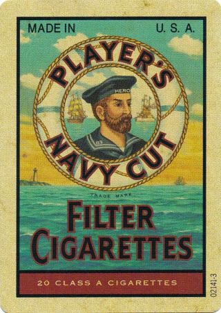 Vintage Swap/playing Tobacco Advertising Card: Players Navy Cut Cigarettes