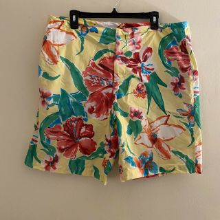 Vtg Polo Ralph Lauren Hawaiian Floral Lined Swim Trunks Shorts Men 