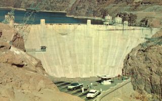 Vintage Postcard 1969 Hoover Boulder Dam Harnessing Colorado River Arizona Az