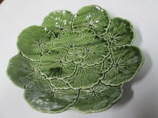 Vintage Williams Sonoma Grand Cuisine Green Leaf Plate,  Portugal 8 1/8”