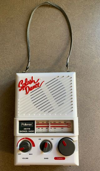 Vintage Pollenex Splash Dance Am/fm Shower Radio Model Sr - 1 Still