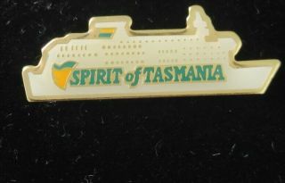 Spirit Of Tasmania Cruise Ship Boat Australia Pin Badge Rare Vintage