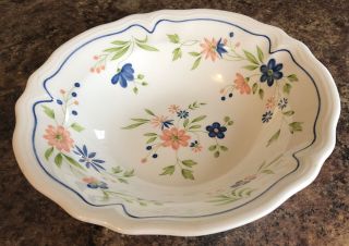 Vgc - Vintage Sears Country French Ironstone Vegetable,  Serving Bowl,  9 1/4 " Dia.