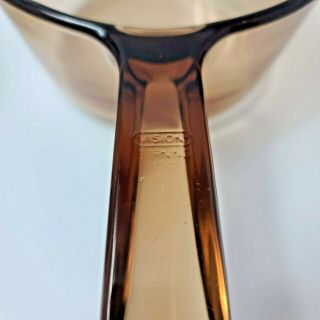 Vintage Corning Vision Ware Amber Glass Cookware Pots Pans 6 Piece Set Pyrex USA 3