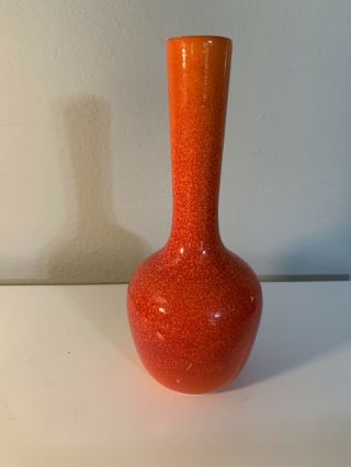 royal haeger orange vase mcm marked rc 68 2