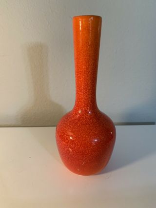 royal haeger orange vase mcm marked rc 68 3