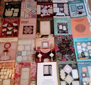 30 Vintage Hardanger / Whitework Embroidery Project Books Gently,