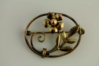 Vintage 12 Kt Gold Filled Flower Brooch Great Detail See More In My Store Gf375