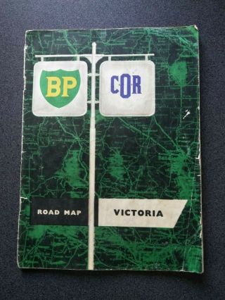 Vintage Bp Cor Road Map Victoria Australia 1950s