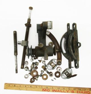 Vintage Atlas 8 " Table Saw Guts Arbor Pulley Lead Screw Trunnions Bolts Nuts