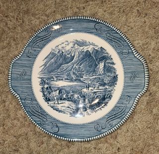 Currier And Ives Cake Platter Handles The Rocky Mountains 10.  5 "
