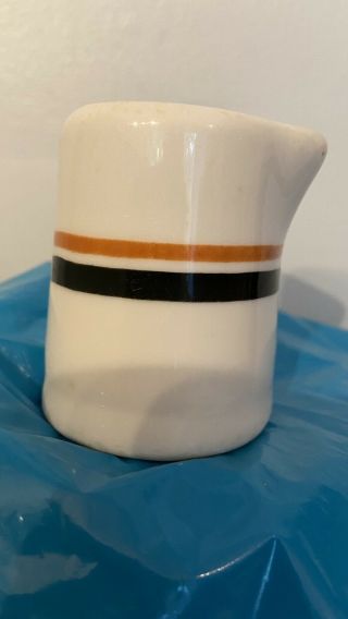 Vintage 1950 Ceramic RESTAURANT COFFEE CREAMER Ceramic 2 3/4” Tall 2
