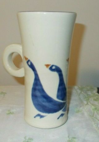 Red Wing Pottery,  Vase With Handle And Geese,  81