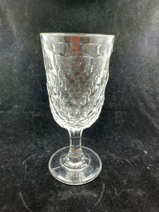 Early Flint Clear Glass Honeycomb Pattern Footed Celery Vase Circa 1860