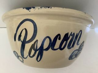 Casey Pottery Marshall Texas Blue White Spongewear Popcorn Bowl Thats All Yall