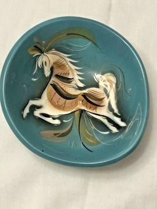 Vintage Sascha Brastoff Star Steed Bowl Mid - Century Dish Mcm Ceramic Dish Horse
