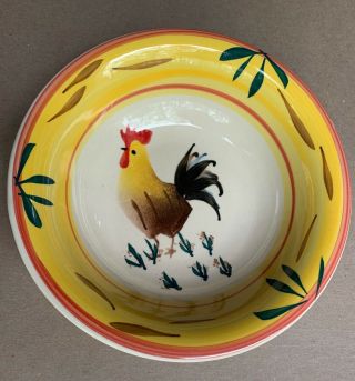Tabletops Avenue Country View Rooster 6 7/8” Soup Bowl