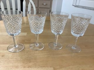Set Of 4 Waterford Crystal Alana 7 " Tall Water Goblets Set