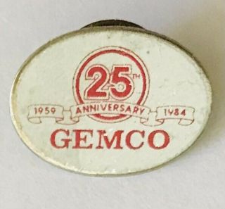 Gemco 25 Year Anniversary Pin Badge Rare Vintage Advertising Some Wear (j1)