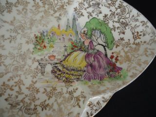 vintage empire ware england crinoline lady art deco dish bowl 2