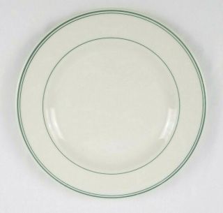 Homer Laughlin Best China 10.  5 " Plate Restaurant Ware Green Stripe Dinner Lunch