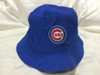 Vintage Chicago Cubs Chevy Floppy Bucket Boonie Hat Cap Blue,  J1