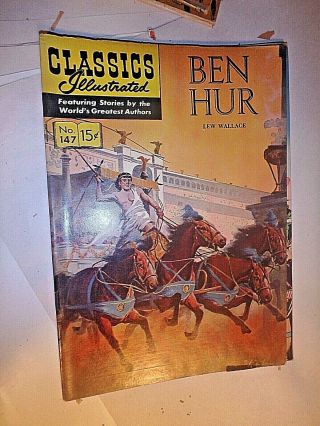 Zzz - Vintage 15 Cent Classics Illustrated Comic - 1958 147 Ben Hur