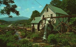 Vintage Postcard The Old Mill At Cherokee Nc North Carolina Color King
