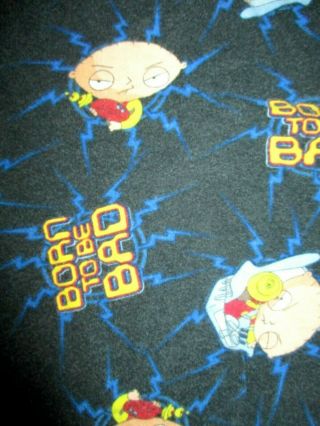 Family Guy Stewie Born To Be Bad Pajama Pants Griffin Vtg 00 