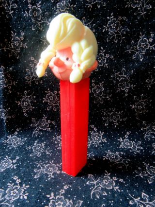 1950s 1960s Pez Pigtailed Girl Dispenser No Feet Vintage Candy Toy